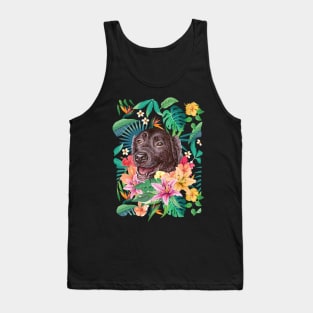 Tropical Chocolate Labrador Retriever Tank Top